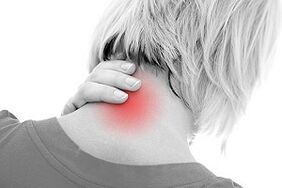 dolor de cuello debido a la osteocondrosis
